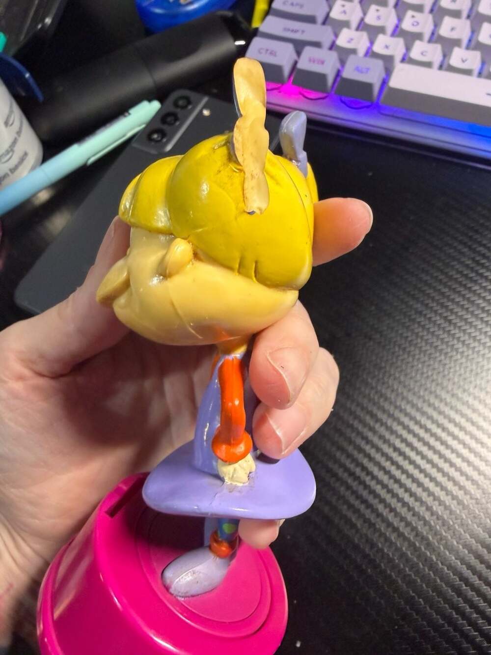 Vintage Rugrats Angelica Pickles Talking Figure Funomenon 1990s Toy - Picture 2 of 3